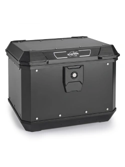 Kufer centralny Kappa Monolock KMX500B K'Metrobox aluminiowy z systemem Crablock, czarny [płyta montażowa w zestawie; pojemność: 50l]