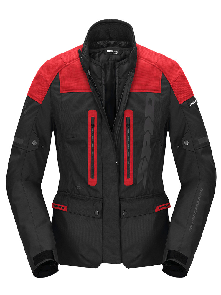 Kurtka motocyklowa damska tekstylna Spidi Traveler 3 Evo H2Out czarno-czerwona