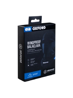 Kominiarka motocyklowa Oxford Advanced wiatroodporna z dużym otworem na oczy, czarna