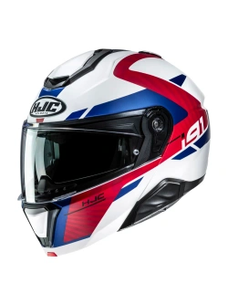 Kask szczękowy HJC i91 Gaia biało-niebiesko-czerwony
