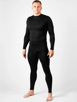 Legginsy termoaktywne Redline Saxon 2.0 Merino czarne