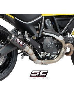 Tłumik SC-Project, CR-T Carbon / Titanium (Slip-on) - Ducati Scrambler 800 [15-16]