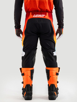 Spodnie cross Leatt Moto 4.5 Glamis czarno-biało-pomarańczowe