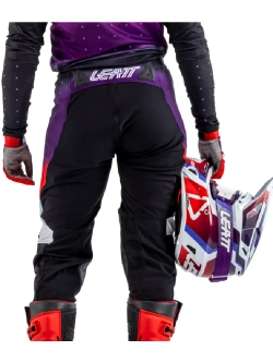 Spodnie cross damskie Leatt Moto 4.5 Sunburn czarno-czerwono-fioletowe