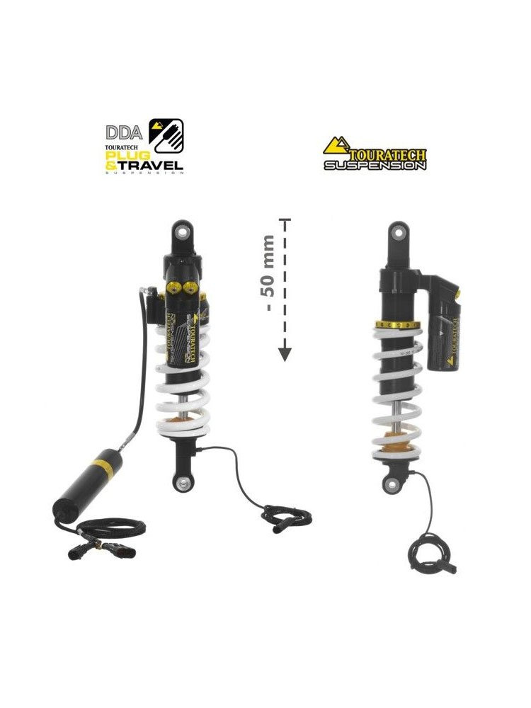Zestaw obniżający wysokość motocykla -50mm Plug & Travel Suspension Touratech do BMW R1200GS/R1250GS (17-24)