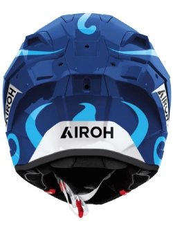 Kask integralny Airoh Gp 800 Swain czarno-biało-niebieski połysk