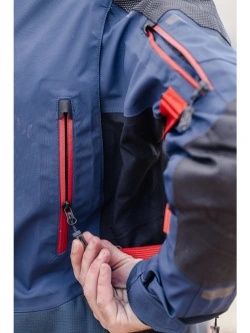 Kurtka motocyklowa tekstylna Klim Badlands Pro niebiesko-czerwona