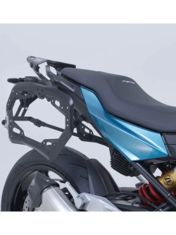 Zestaw: kufry boczne TRAX ADV + stelaże PRO SW-Motech BMW F 900 R/ XR (24-) srebrne [poj.: 2 x 45l]