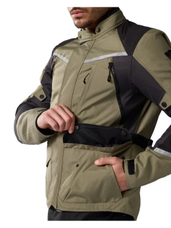 Kurtka motocyklowa tekstylna REV’IT! Voltiac 3 H2O zielono-szara