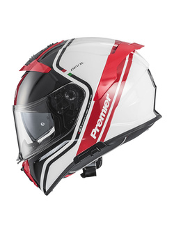 Kask integralny Premier Devil PH2 biało-czerwono-szary