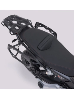 Zestaw: kufry boczne + kufer centralny TRAX ADV + stelaże SW-Motech Moto Guzzi V85 Strada (24-) srebrne