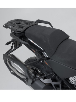 Zestaw: kufry boczne + kufer centralny TRAX ADV + stelaże SW-MOTECH do motocykla KTM 1290 Super Adventure R / S (21-) srebrne