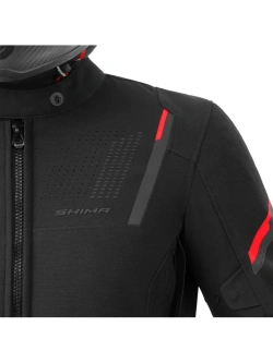 Kurtka motocyklowa tekstylna Shima Rush 3.0 czarno-czerwona