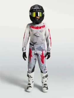 Bluza cross dziecięca Alpinestars MX Fluid Lone szaro-czerwona