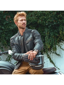 Kurtka motocyklowa skórzana Modeka Phinix brązowa