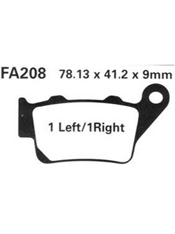 Klocki hamulcowe EBC FA208R 78.13 x 41.2 x 9mm na tył