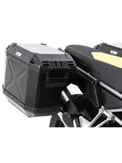 Zestaw: kufry boczne + stelaże Hepco&Becker Xplorer Cutout Aprilia Tuareg 660 (25-) czarne