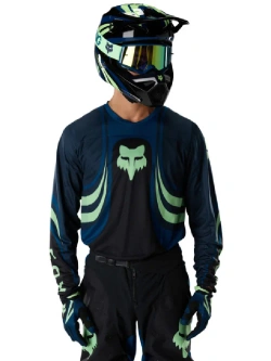Bluza enduro Fox 180 Draft czarno-niebieska