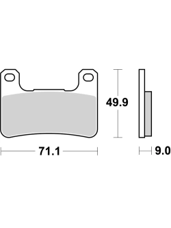 Klocki hamulcowe Brembo SR Kawasaki/ Suzuki (wybrane modele) [na przód, kpl. na 1 tarczę]