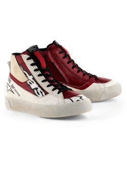Buty motocyklowe damskie Alpinestars Stella Stated Flair biało-czerwone