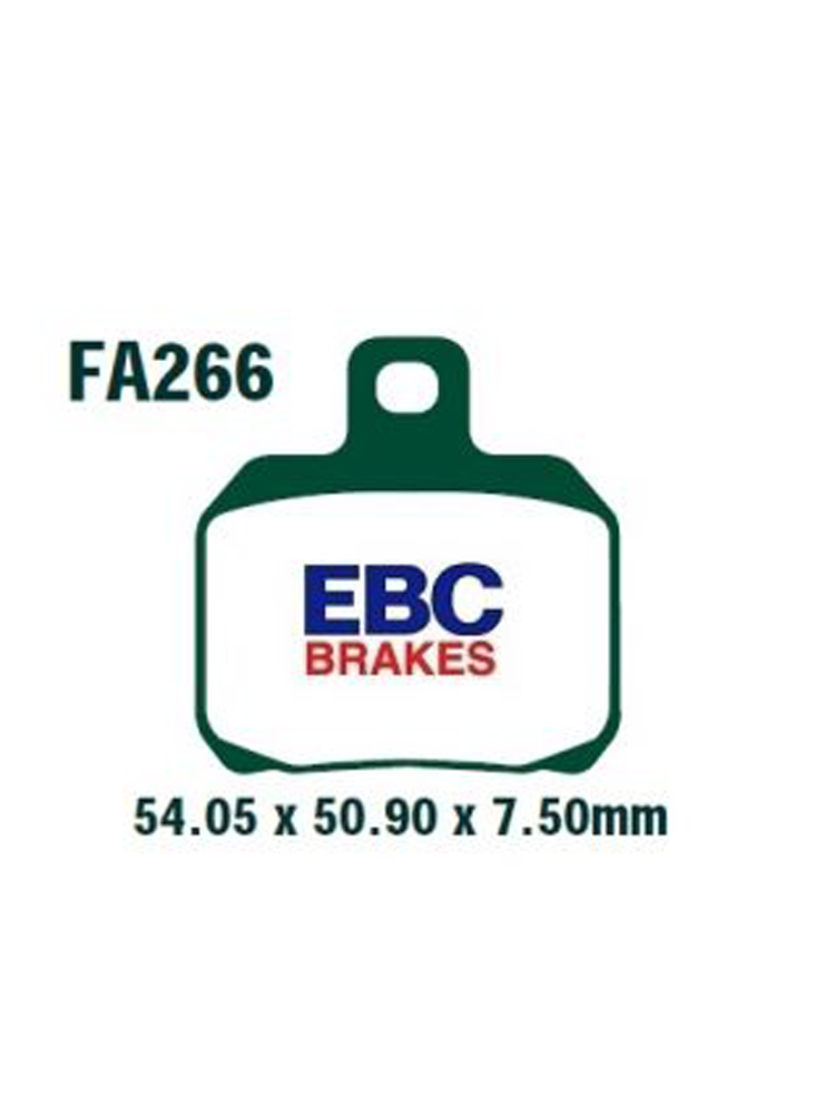Klocki hamulcowe EBC FA266V 54.05 x 50.90 x 7.5mm na tył.