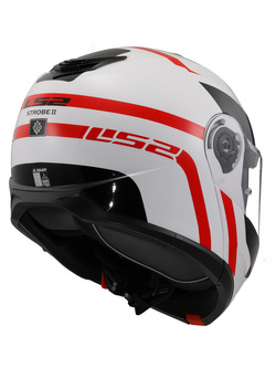 Kask szczękowy LS2 FF908 Strobe II Autox biało-czerwony