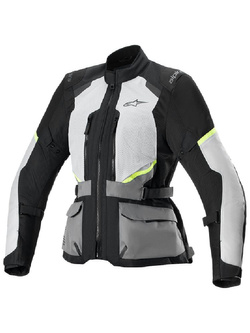 Kurtka motocyklowa damska tekstylna Alpinestars Stella Andes Air Drystar® czarno-szara 
