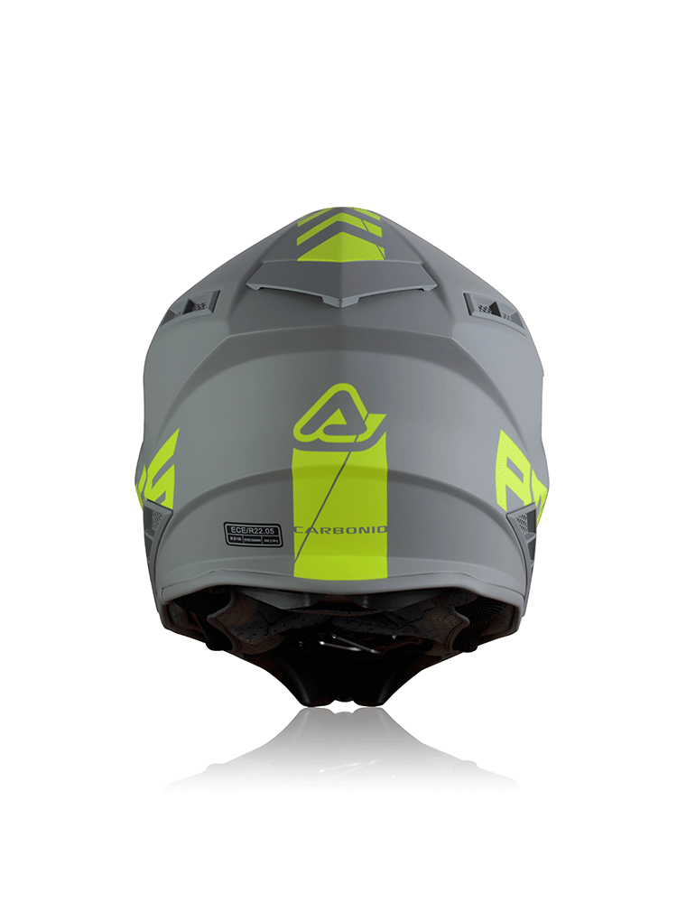 Kask enduro Acerbis Steel Carbon szaro-żółty