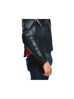 Kurtka motocyklowa skórzana Dainese Racing 4 czarno-czerwona