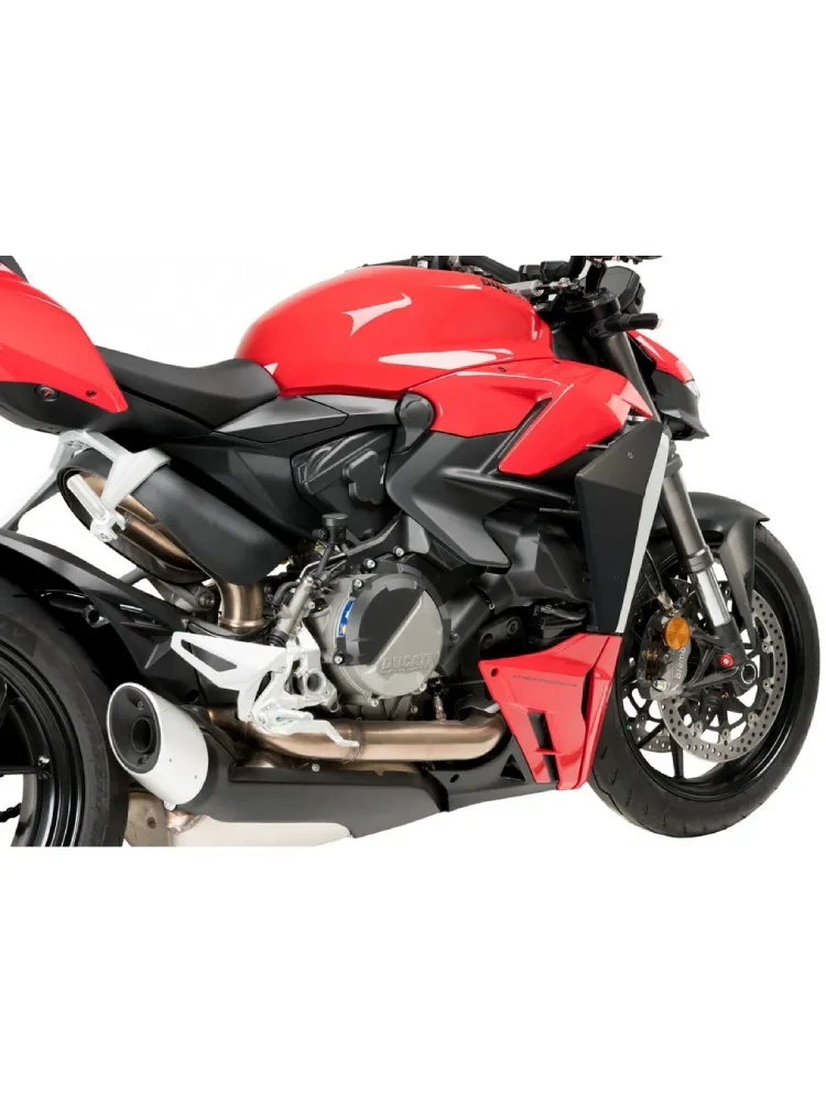 Boczne spoilery dociskowe Puig Ducati Streetfighter V2 (22-24) czarne matowe