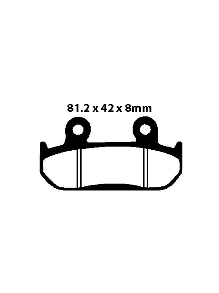 Klocki hamulcowe EBC FA121HH 81.2 x 42 x 8mm NA PRZÓD