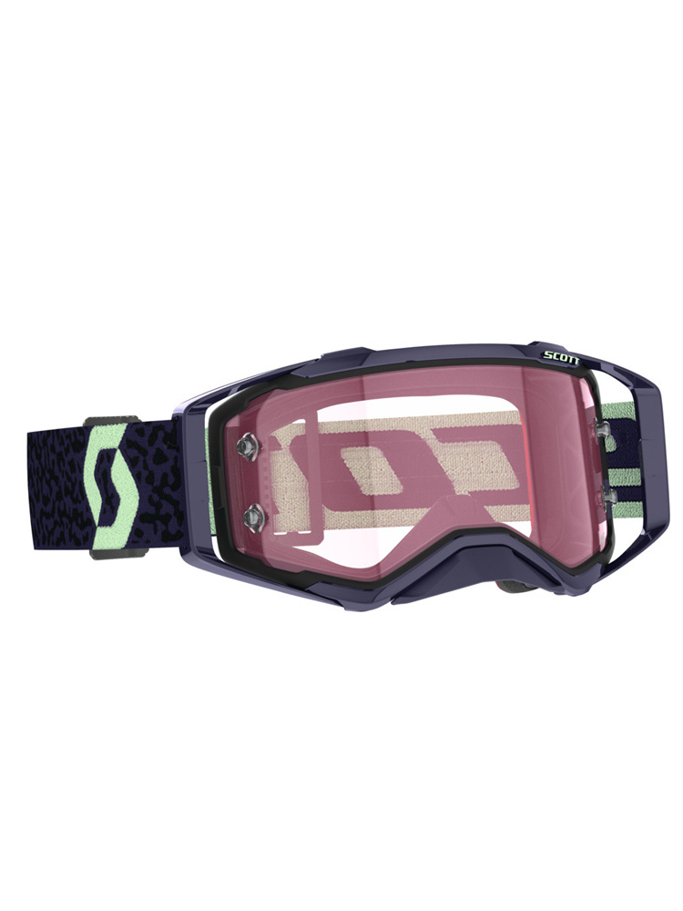 Gogle motocyklowe Scott Prospect Amplifier z różową szybą fioletowo-zielone