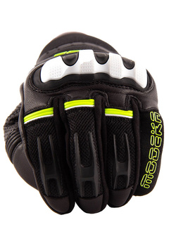 Rękawice motocyklowe Modeka Air Ride czarno-biało-neonowe