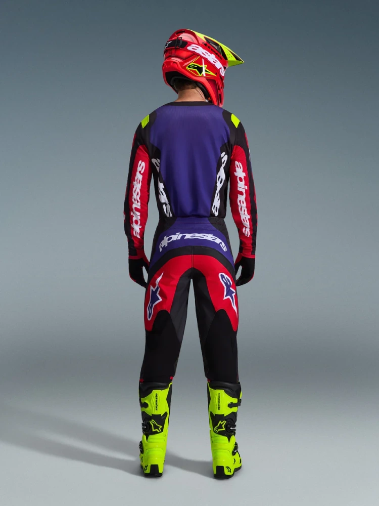 Bluza cross Alpinestars MX Fluid Grid czarno-czerwono-fioletowa