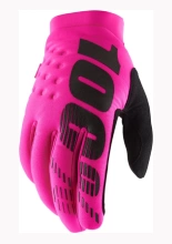 Rękawice cross 100% Brisker różowe