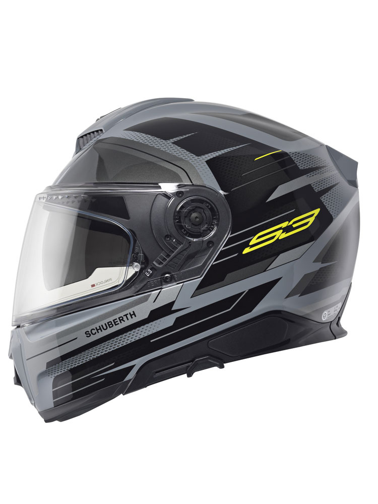 Zestaw: Kask integralny Schuberth S3 Apex czarno-szary + dedykowany interkom motocyklowy Schuberth SC2