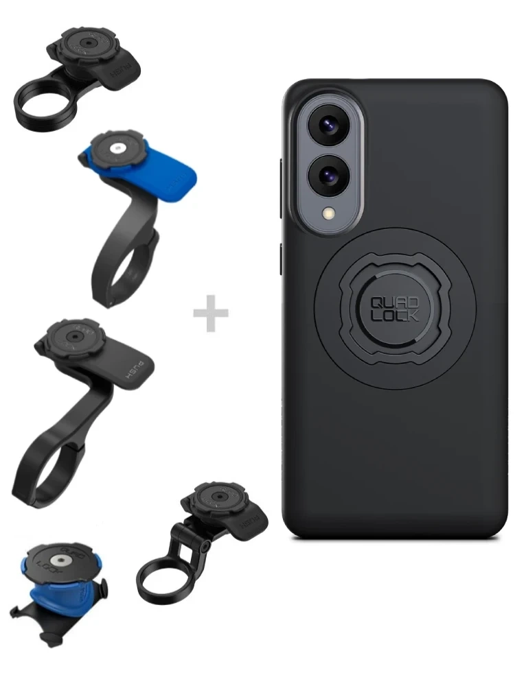 Zestaw rowerowy: etui MAG na telefon Samsung Galaxy S25 Edge (magnetyczne) + mocowanie Quad Lock