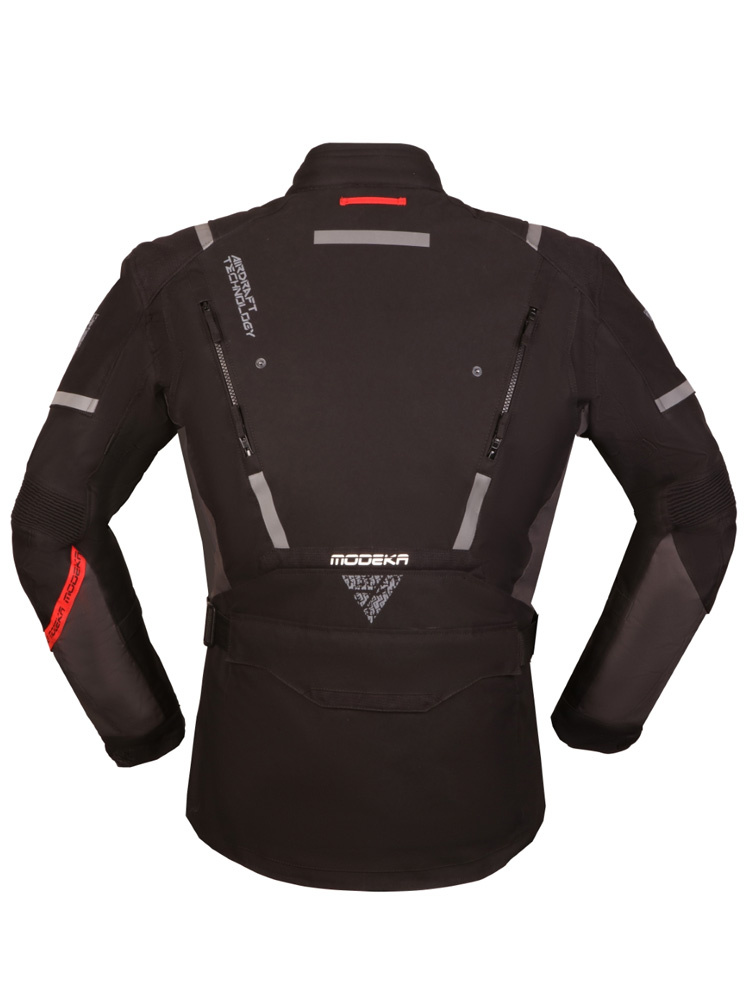 Kurtka motocyklowa tekstylna Modeka Trohn czarno-szara