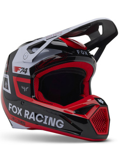 Kask enduro dziecięcy Fox V1 Race Spec czarno-czerwono-biały