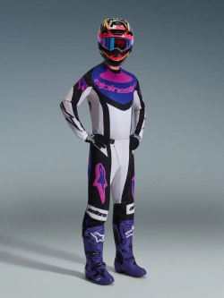 Spodnie cross Alpinestars MX Techstar Knif czarno-szaro-fioletowe