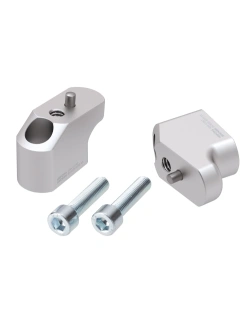 Podwyższenie kierownicy Hepco&Becker Triumph Tiger 900 Rally/GT/Pro (20-23) [30 mm w górę, 25 mm w tył] srebrne