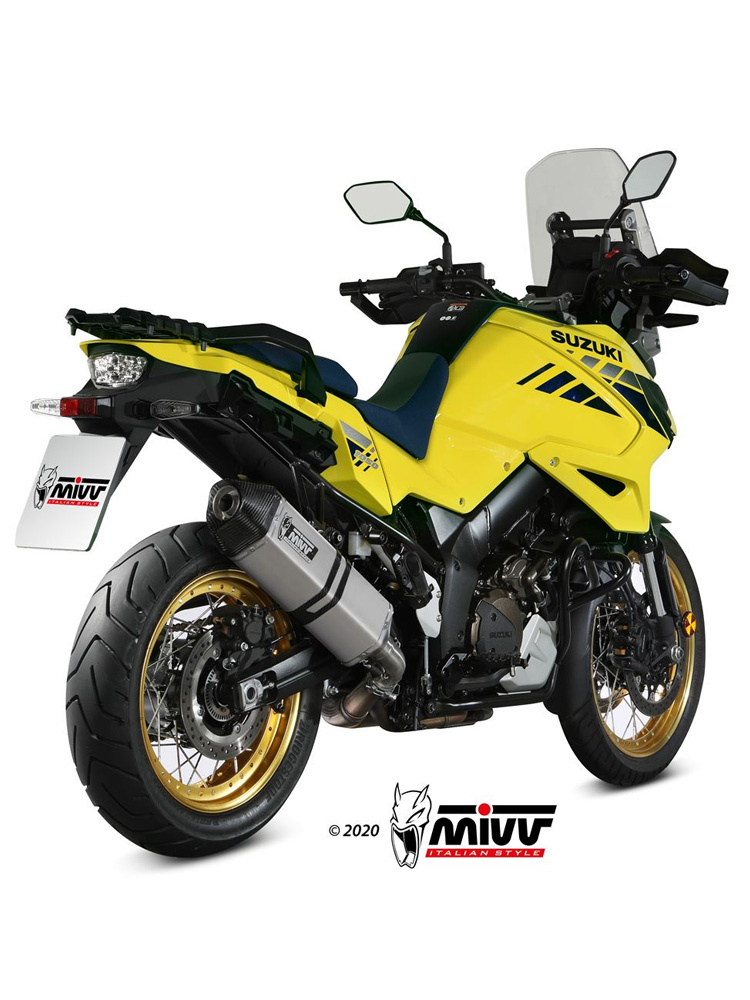 Tłumik motocyklowy Slip-On Line (Speed Edge) MIVV do Suzuki V-Strom 1000 / XT (14-20) / 1050 / XT (20-) srebrny