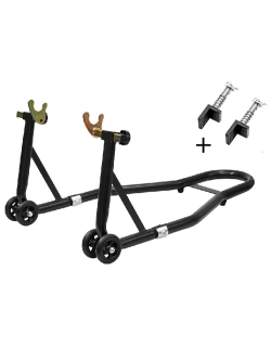 Podnośnik/stojak motocyklowy Biketec czarny [pod tylne koło; typ adaptera V, L]