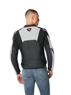 Kurtka motocyklowa skórzana REV’IT! Argon 3 czarno-biała