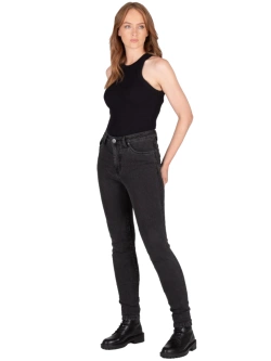Jeansy motocyklowe damskie Knox Colton Skinny czarne