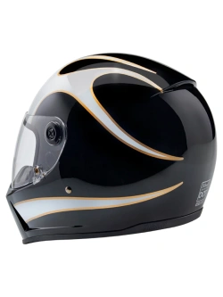 Kask integralny Biltwell Lane Splitter Flames czarno-biały
