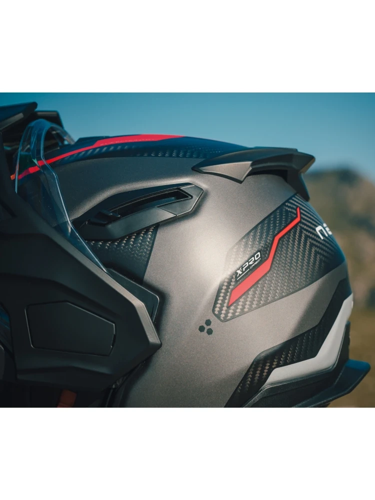 Kask adventure Nexx X.Lifecountry Terra szaro-czarno-czerwony matowy