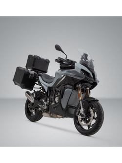Zestaw: kufry boczne 45/45L + kufer centralny 38L Trax Adv + stelaże SW-MOTECH do BMW S 1000 XR (19-) czarne