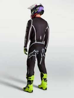 Spodnie cross Alpinestars MX Fluid Apex V2 czarno-srebrne