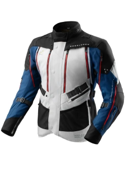 Kurtka motocyklowa tekstylna Rebelhorn Hardy 3.0 czarno-szaro-niebieska